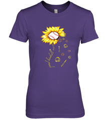 Baseball Proud Sunflower Women's Premium T-Shirt Women's Premium T-Shirt - HHHstores