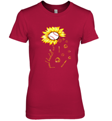 Baseball Proud Sunflower Women's Premium T-Shirt Women's Premium T-Shirt - HHHstores