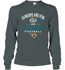 Sundays Are For Jesus and Jacksonville Funny Football Long Sleeve T-Shirt Long Sleeve T-Shirt - HHHstores