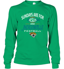 Sundays Are For Jesus and Jacksonville Funny Football Long Sleeve T-Shirt Long Sleeve T-Shirt - HHHstores