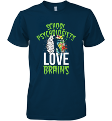 School Psychologists Love Brains Halloween Teacher Men's Premium T-Shirt Men's Premium T-Shirt - HHHstores