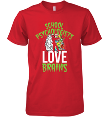 School Psychologists Love Brains Halloween Teacher Men's Premium T-Shirt Men's Premium T-Shirt - HHHstores