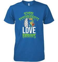 School Psychologists Love Brains Halloween Teacher Men's Premium T-Shirt Men's Premium T-Shirt - HHHstores