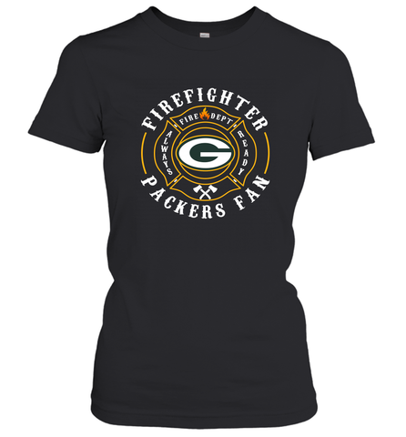 Green Bay Packers NFL Pro Line Green Firefighter Women's T-Shirt Women's T-Shirt / Black / XS Women's T-Shirt - HHHstores
