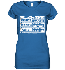 I am strong, fearless wise Best Novelty Gift Wing Inspirational Quote Women's V-Neck T-Shirt Women's V-Neck T-Shirt - HHHstores