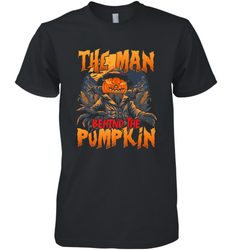 Mens Halloween Fun Dad The Man Behind Pumpkin Gift Men's Premium T-Shirt