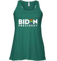 Joseph Biden For President T Shirt_ LGBT Gay Pride Rainbow Women's Racerback Tank Women's Racerback Tank - HHHstores