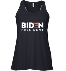 Joseph Biden For President T Shirt_ LGBT Gay Pride Rainbow Women's Racerback Tank Women's Racerback Tank - HHHstores