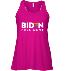 Joseph Biden For President T Shirt_ LGBT Gay Pride Rainbow Women's Racerback Tank Women's Racerback Tank - HHHstores