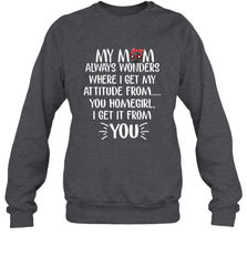HOCKEY My Mom Always Wonders Crewneck Sweatshirt Crewneck Sweatshirt - HHHstores