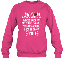 HOCKEY My Mom Always Wonders Crewneck Sweatshirt Crewneck Sweatshirt - HHHstores