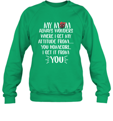 HOCKEY My Mom Always Wonders Crewneck Sweatshirt Crewneck Sweatshirt - HHHstores