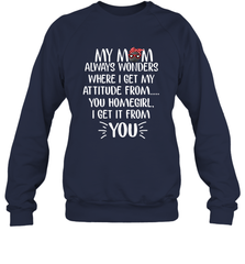 HOCKEY My Mom Always Wonders Crewneck Sweatshirt Crewneck Sweatshirt - HHHstores