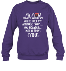 HOCKEY My Mom Always Wonders Crewneck Sweatshirt Crewneck Sweatshirt - HHHstores