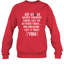 HOCKEY My Mom Always Wonders Crewneck Sweatshirt Crewneck Sweatshirt - HHHstores