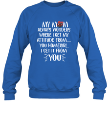 HOCKEY My Mom Always Wonders Crewneck Sweatshirt Crewneck Sweatshirt - HHHstores