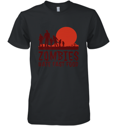 Zombies Hate Fast Food Funny Halloween Men's Premium T-Shirt