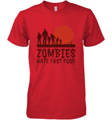 Zombies Hate Fast Food Funny Halloween Men's Premium T-Shirt Men's Premium T-Shirt - HHHstores