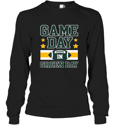 NFL Green Bay WI. Game Day Football Home Team Long Sleeve T-Shirt Long Sleeve T-Shirt / Black / S Long Sleeve T-Shirt - HHHstores