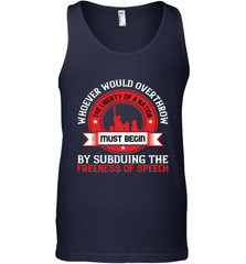 Whoever would overthrow the liberty of a nation must begin by subduing the freeness of speech 01 Men's Tank Top Men's Tank Top - HHHstores