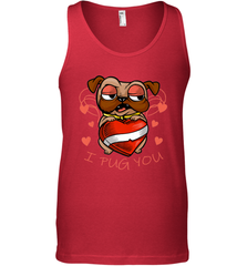 I Pug You Cute Valentines Day Love Heart Pug Dog Valentine Men's Tank Top Men's Tank Top - HHHstores