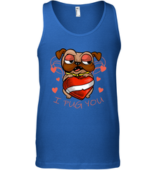 I Pug You Cute Valentines Day Love Heart Pug Dog Valentine Men's Tank Top Men's Tank Top - HHHstores