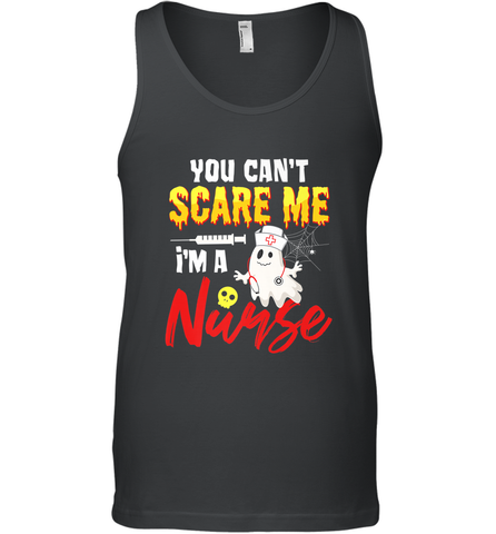 You Can't Scare Me I'm A Nurse Funny Halloween Witch Hat Men's Tank Top Men's Tank Top / Black / XS Men's Tank Top - HHHstores