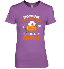 Nurse Halloween Gifts Nothing Scares Me I Am A Nurse Women's Premium T-Shirt Women's Premium T-Shirt - HHHstores
