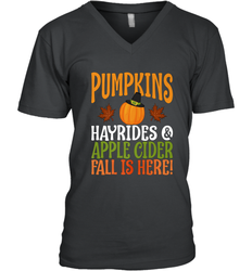 Pumpkins Hayrides Apple Cider Fall Love Halloween Gift Men's V-Neck