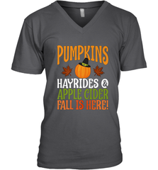 Pumpkins Hayrides Apple Cider Fall Love Halloween Gift Men's V-Neck Men's V-Neck - HHHstores
