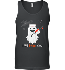 I will Poke You Halloween Funny Nurse Smiling Ghost Gift Men's Tank Top Men's Tank Top - HHHstores