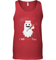 I will Poke You Halloween Funny Nurse Smiling Ghost Gift Men's Tank Top Men's Tank Top - HHHstores