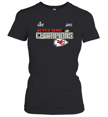 Youth Kansas City Chiefs NFL Pro Line by Fanatics Super Bowl LIV Champions Trophy Women's T-Shirt Women's T-Shirt / Black / S Women's T-Shirt - HHHstores