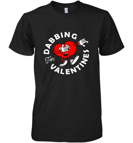 Dabbing Heart For Valentine's Day Art Graphics Heart Gift Men's Premium T-Shirt Men's Premium T-Shirt / Black / XS Men's Premium T-Shirt - HHHstores