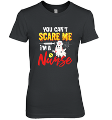 You Can't Scare Me I'm A Nurse Funny Halloween Witch Hat Women's Premium T-Shirt Women's Premium T-Shirt - HHHstores