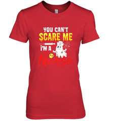 You Can't Scare Me I'm A Nurse Funny Halloween Witch Hat Women's Premium T-Shirt Women's Premium T-Shirt - HHHstores