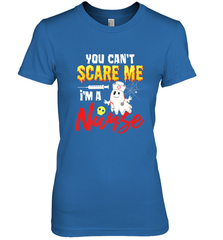 You Can't Scare Me I'm A Nurse Funny Halloween Witch Hat Women's Premium T-Shirt Women's Premium T-Shirt - HHHstores