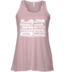 I am strong, fearless wise Best Novelty Gift Wing Inspirational Quote Women's Racerback Tank Women's Racerback Tank - HHHstores