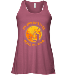 My Broomstick Runs On Wine Funny Halloween Costume Witch Women's Racerback Tank Women's Racerback Tank - HHHstores