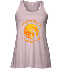 My Broomstick Runs On Wine Funny Halloween Costume Witch Women's Racerback Tank Women's Racerback Tank - HHHstores