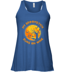 My Broomstick Runs On Wine Funny Halloween Costume Witch Women's Racerback Tank Women's Racerback Tank - HHHstores