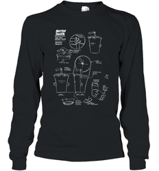 Aqua Teen Hunger Force Master Shake Sculptin Diagram Long Sleeve T-Shirt