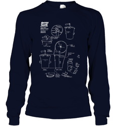 Aqua Teen Hunger Force Master Shake Sculptin Diagram Long Sleeve T-Shirt