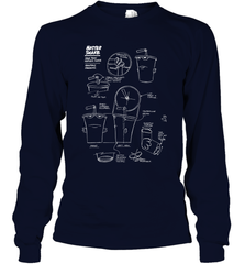 Aqua Teen Hunger Force Master Shake Sculptin Diagram Long Sleeve T-Shirt Long Sleeve T-Shirt - HHHstores
