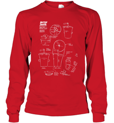 Aqua Teen Hunger Force Master Shake Sculptin Diagram Long Sleeve T-Shirt Long Sleeve T-Shirt - HHHstores