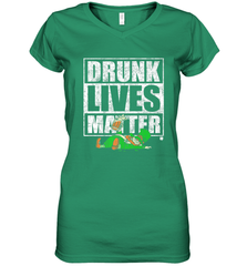 Drunk Lives Matter Leprechaun St Patricks Day Women's V-Neck T-Shirt Women's V-Neck T-Shirt - HHHstores