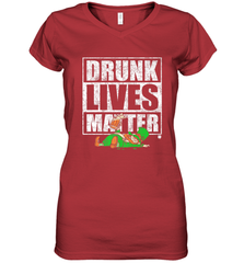 Drunk Lives Matter Leprechaun St Patricks Day Women's V-Neck T-Shirt Women's V-Neck T-Shirt - HHHstores