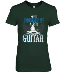 Guitarist Men Boys  Never Underestimate A Boy With A Guitar Women's Premium T-Shirt Women's Premium T-Shirt - HHHstores