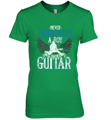 Guitarist Men Boys  Never Underestimate A Boy With A Guitar Women's Premium T-Shirt Women's Premium T-Shirt - HHHstores