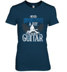 Guitarist Men Boys  Never Underestimate A Boy With A Guitar Women's Premium T-Shirt Women's Premium T-Shirt - HHHstores